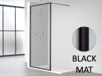 Paroi de douche fixe avec contour de profilés en aluminium, L. 80 à 160 cm, Hauteur 195 cm, verre sécurité 8 mm, traité anti-calcaire STOCK DISPONIBLE livraison offerte et rapide.